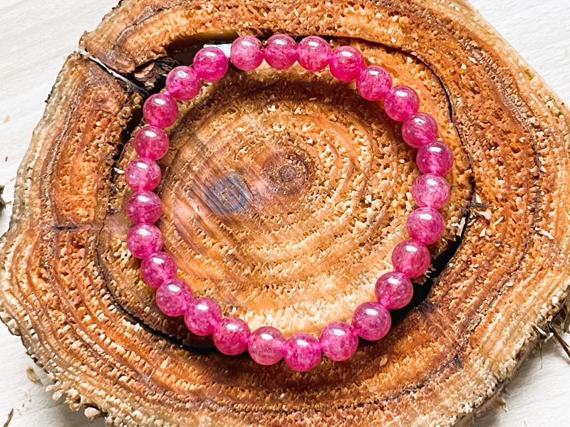 Szívvarázs – Eperkvarc ásvány karkötő (7 mm)