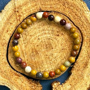 Ausztrál Naplemente – Mookait jáspis karkötő (6-7 mm)