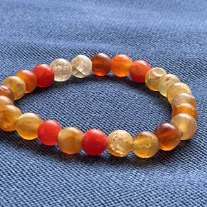 Belső Tűz – Matt narancs achát karkötő