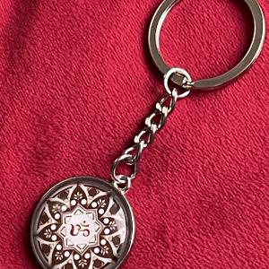 Ezüst Színű AUM (OHM) Mandala Kulcstartó – A teremtés ősi hangja