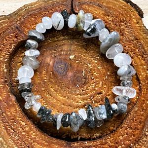 Fény és Védelem – Természetközeli turmalinkvarc karkötő