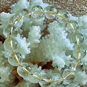 Hegyikristály „Napfény Tisztasága” Extra Méretű Női Karkötő