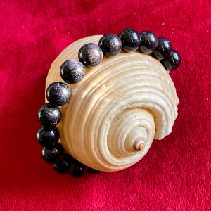 Kék Goldstone „Csillagos Éj” Női Ásvány Karkötő