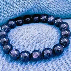 Kék Goldstone „Galaxis” Férfi Ásvány Karkötő