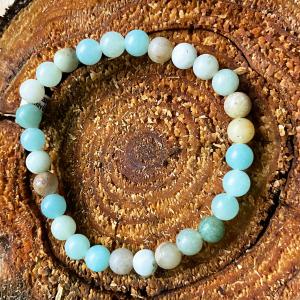 Óceán Lélegzete – Matt amazonit karkötő (6 mm)