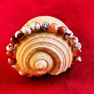 Tűzachát „Belső Tűz” Női Ásvány Karkötő