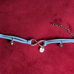 Világoskék Bőr Karkötő