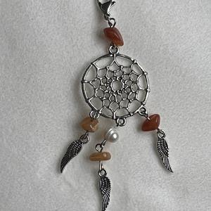 Vörös Aventurin Ásvány Álomcsapda Kulcstartó Charm