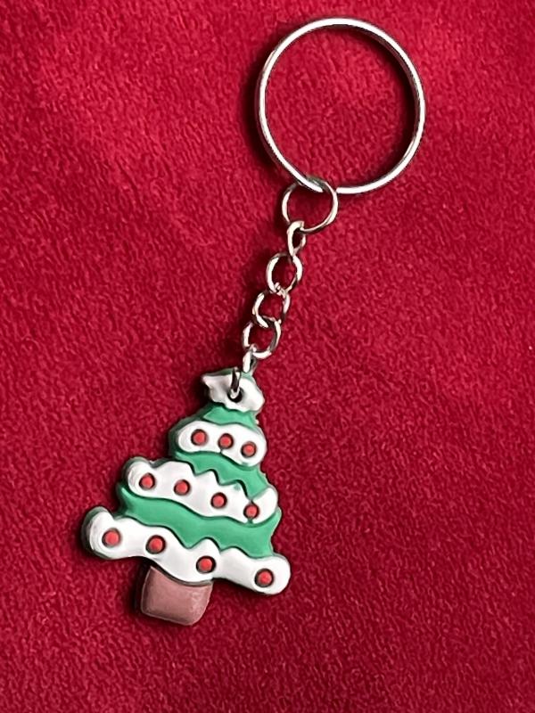 Ünnepi Karácsonyi Gumi Kulcstartó