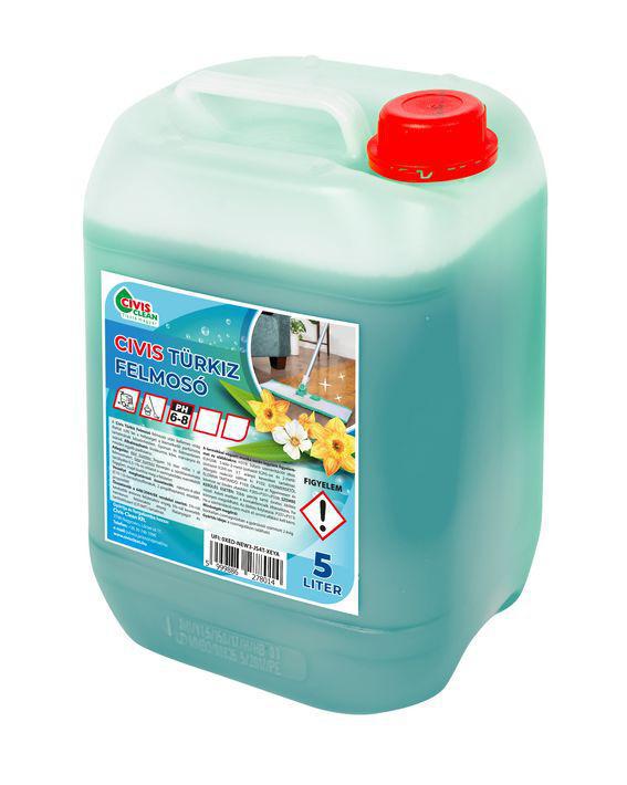 Civis Türkiz felmosó 5L kék virág