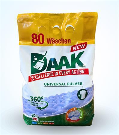 DAAK Mosópor, univerzális, 80 mosáshoz, 4,8 kg,