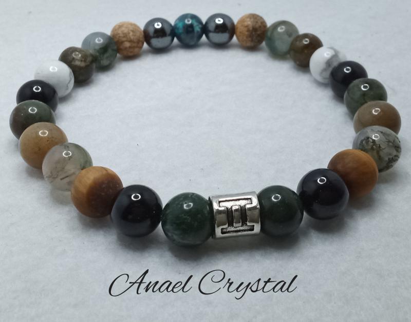 ♊ Ikrek férfi karkötő 21 cm