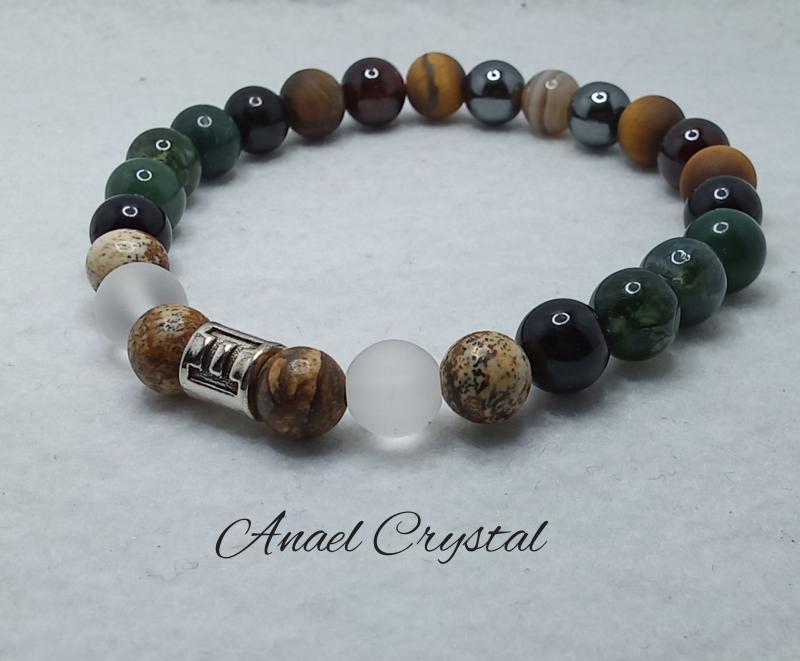 ♊ Ikrek férfi karkötő 21 cm