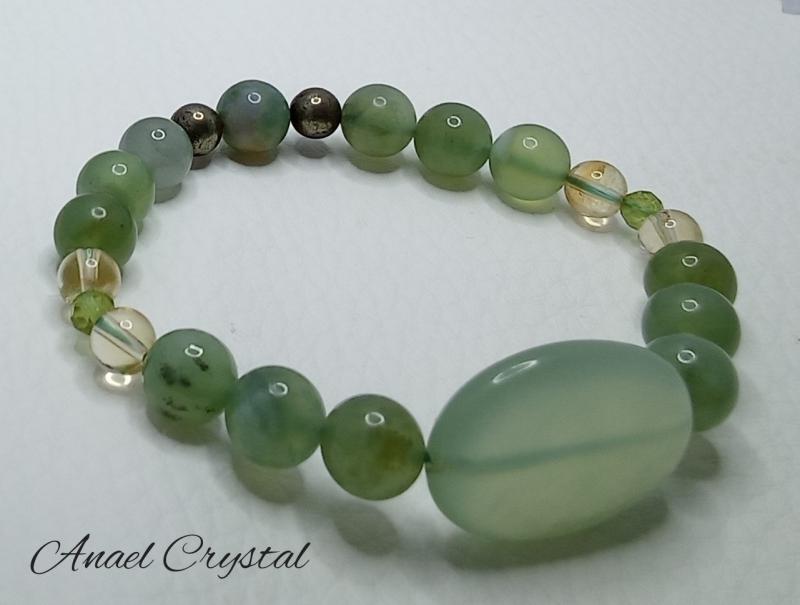 Jáde-Citrin-Pirit-Peridot 18 cm