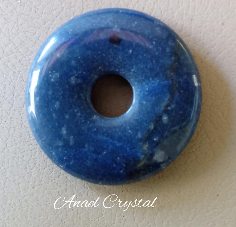 Kékkvarc fánk medál