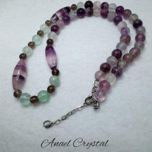 Nyaklánc Fluorit-Füstkvarc