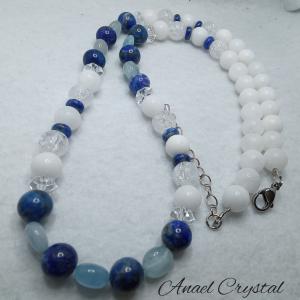 Nyaklánc Tejkvarc-Lazurit...