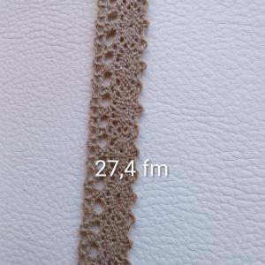 Pamutcsipke 15 mm , drapp(27,4fm)