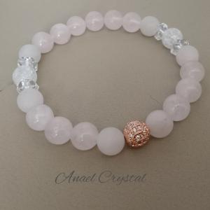 Rózsakvarc-Hegyikristály 19 cm