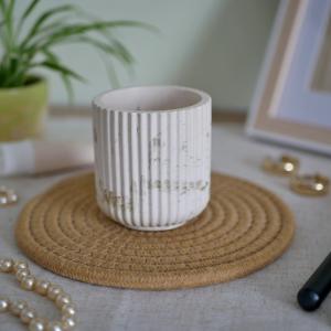 Tartó - sminkeszköz /zöld márványminta