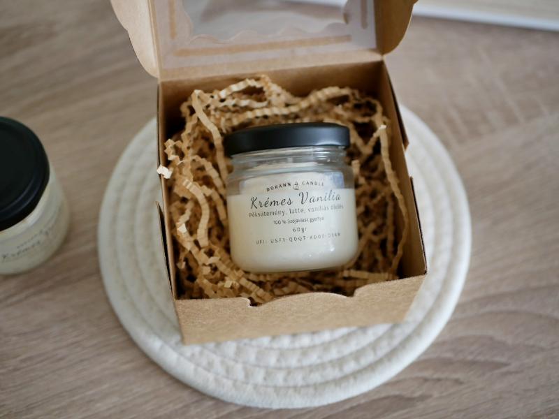 Krémes vanília illatgyertya