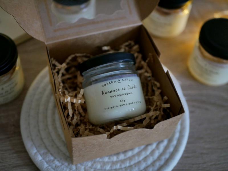 Narancs és csoki illatgyertya