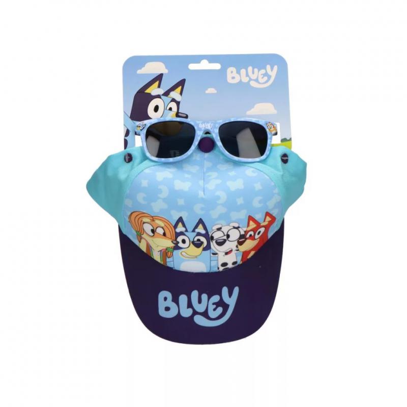 Bluey Blue Team napszemüveg és baseball sapka szett