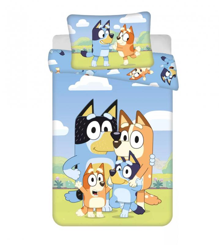 Bluey Happy Family gyerek, ovis ágyneműhuzat