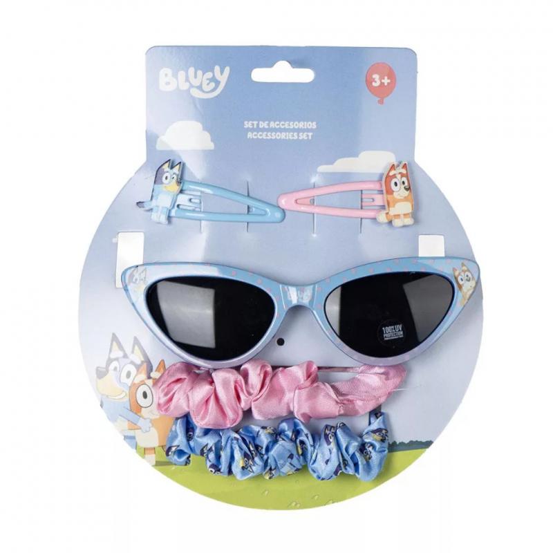 Bluey Happy Vibes napszemüveg és hajkiegészítő szett