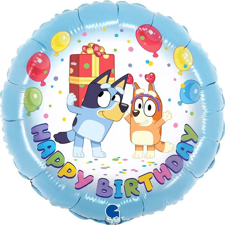 Bluey Party fólia lufi 46 cm