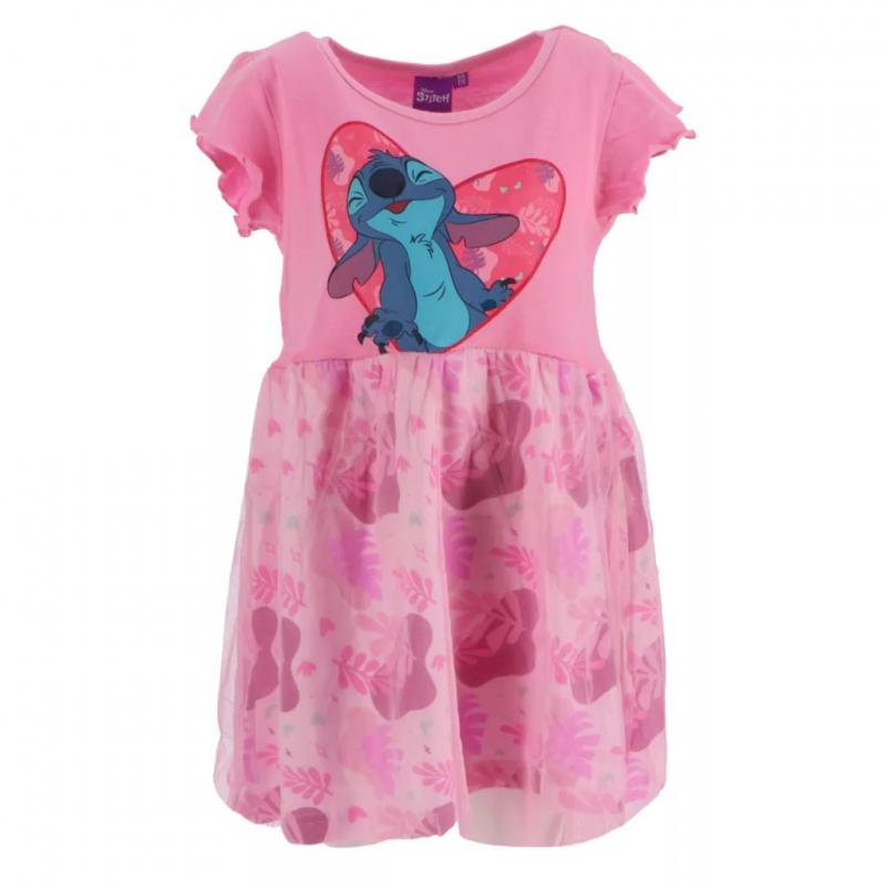 Disney Lilo és Stitch, A csillagkutya Pink Leaf gyerek nyári ruha 2 - 6 év / 92 - 116 cm