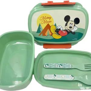 Disney Mickey Nature szendvicsdoboz + evőeszköz szett