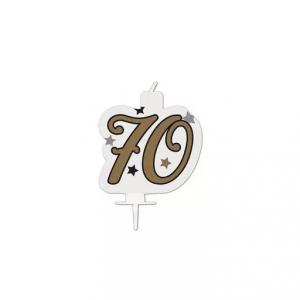 Happy Birthday Gold Milestone tortagyertya, számgyertya 30-50-70-es
