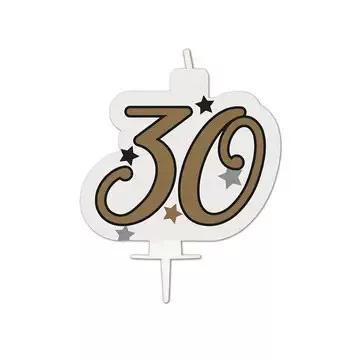Happy Birthday Gold Milestone tortagyertya, számgyertya 30-50-70-es