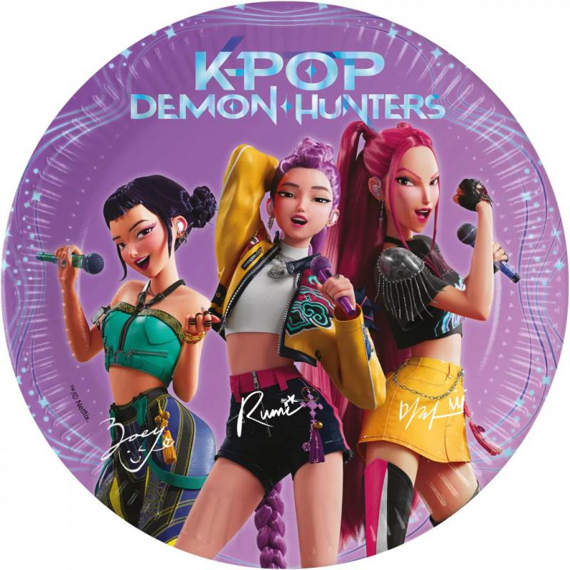 K-pop Démonvadászok Honmoon papírtányér 8 db-os 23 cm FSC