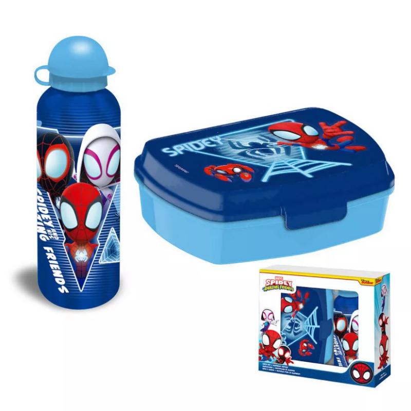 Pókember Blue Web szendvicsdoboz + alumínium kulacs szett