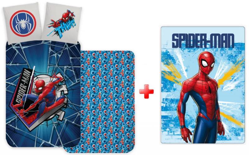 Pókember Light Thwip gyerek, ovis ágyneműhuzat és polár takaró szett