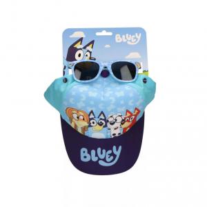 Bluey Blue Team napszemüveg és baseball sapka szett