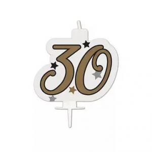 Happy Birthday Gold Milestone tortagyertya, számgyertya 30-50-70-es