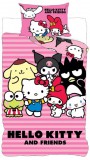 Hello Kitty Friends gyerek, ovis ágyneműhuzat