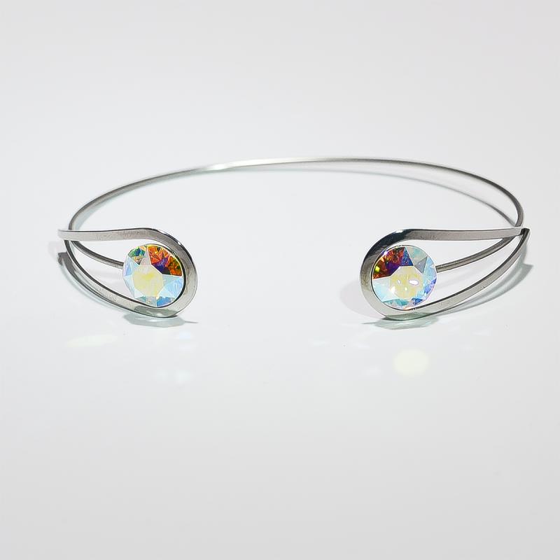 Swanis állítható kisköves karkötő - AB színváltós