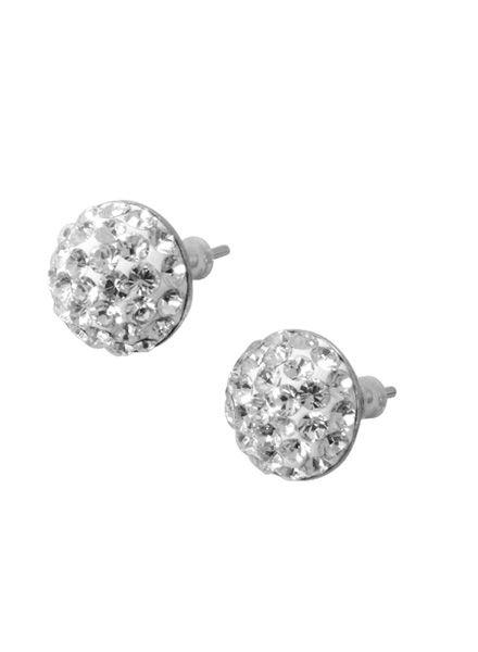 Swanis gömb köves bedugós fülbevaló - 6mm - víztiszta