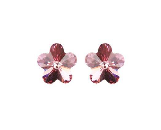 Swanis virág bedugós fülbevaló - rózsaszín