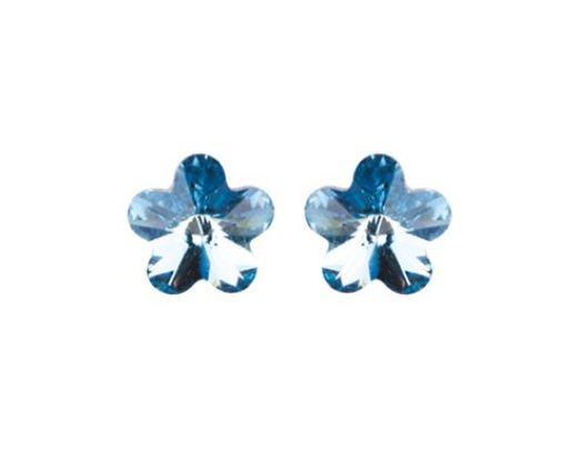 Swanis virág bedugós fülbevaló - világoskék