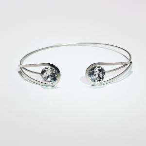 Swanis állítható kisköves karkötő - víztiszta