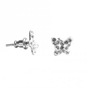 Swanis lepke köves bedugós fülbevaló - víztiszta