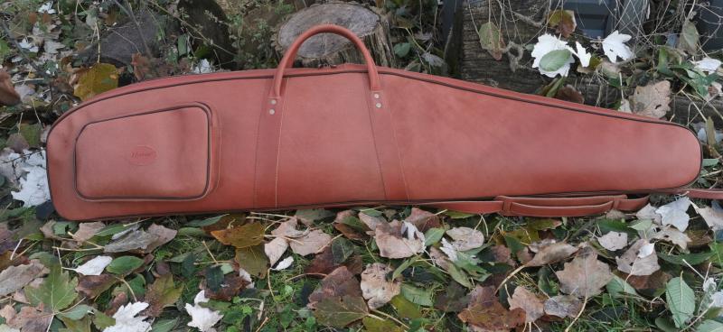 Bőr puskatok szivacs és vászon béléssel 115 cm vagy 123 cm hosszúságban wiszky és barna színbenú