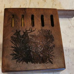 Fa lőszertartó 5 db-os