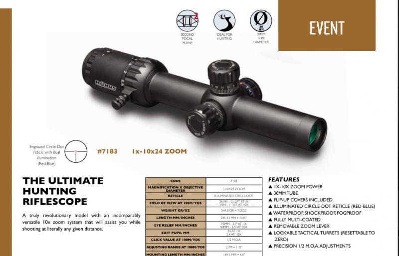 KONUS Event 1-10x24 Céltávcső 7183