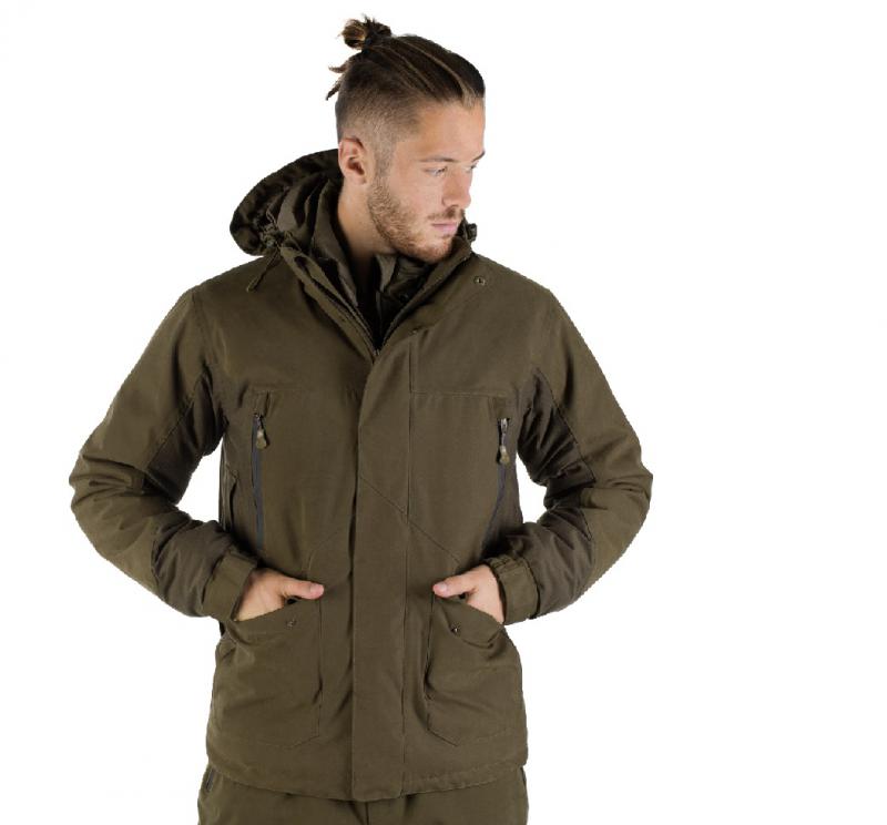 Thunder Thermo 4 thermo  férfi szigetelt kabát zöld színben, fűthető